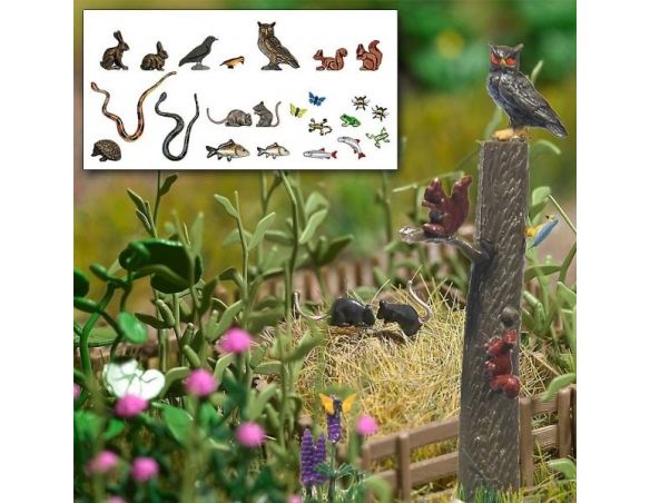 BUSCH 1153 SET DI ANIMALI  HO Modellino