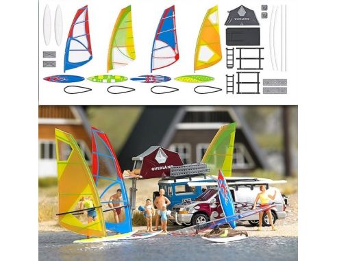 BUSCH 1156 WINDSURFER SET HO Modellino