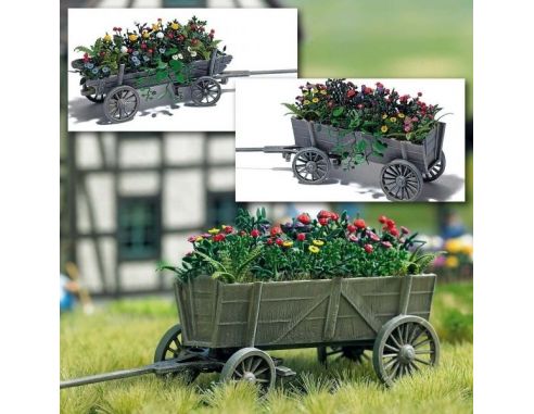 BUSCH 1228 PIANTE E FIORI SU CARRETTO HO Modellino