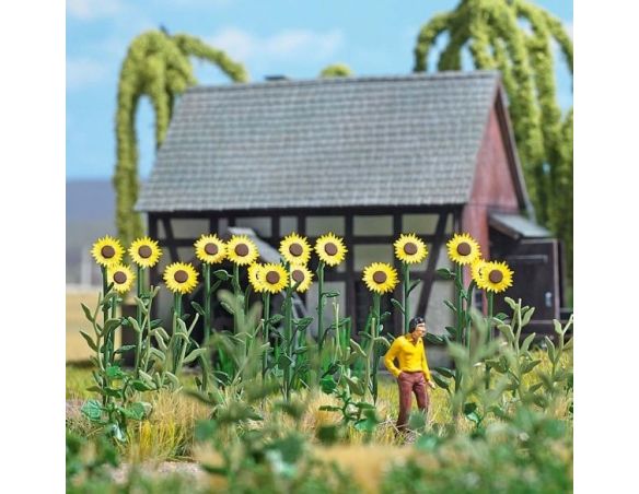 BUSCH 1261 PIANTE DI GIRASOLI GIGANTI HO 18 PEZZI Modellino