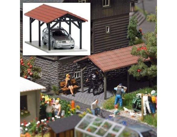 BUSCH 1482 POSTO AUTO  HO Modellino