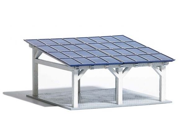 BUSCH 1572 TETTOIA CON PANNELLI SOLARI HO Modellino
