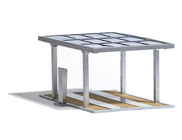 BUSCH 1573 TETTOIA CON PANNELLI SOLARI HO Modellino