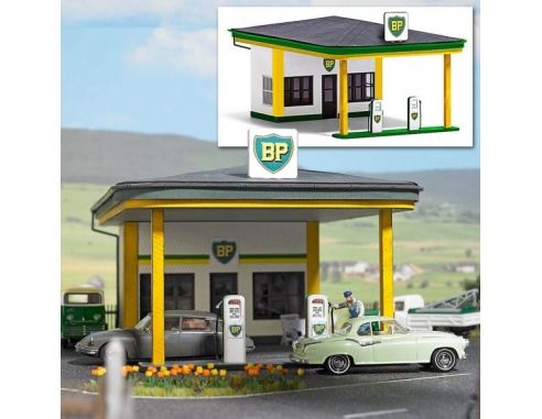 BUSCH 1577 STAZIONE DI SERVIZIO BP HO Modellino