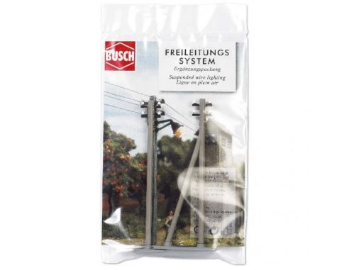 BUSCH 5552 PALI PER LAMPIONI ELETTRIFICATI HO 2 PEZZI Modellino