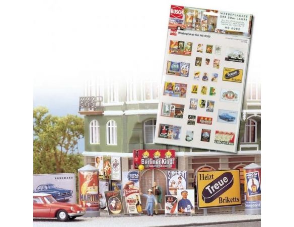 BUSCH 6002 CARTELLI PUBBLICITARI  HO Modellino