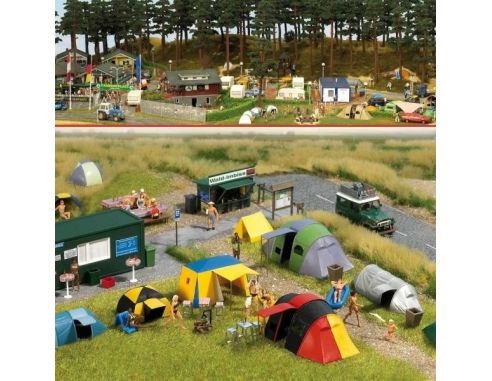 BUSCH 6044 CAMPING  TENDE E BOX HO Modellino