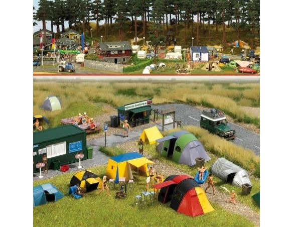 BUSCH 6044 CAMPING  TENDE E BOX HO Modellino