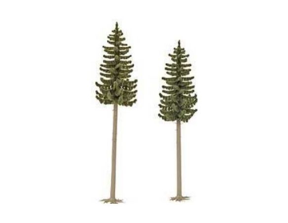 BUSCH 6137 ALBERI PINI 2 PEZZI 160 e 175 mm Modellino
