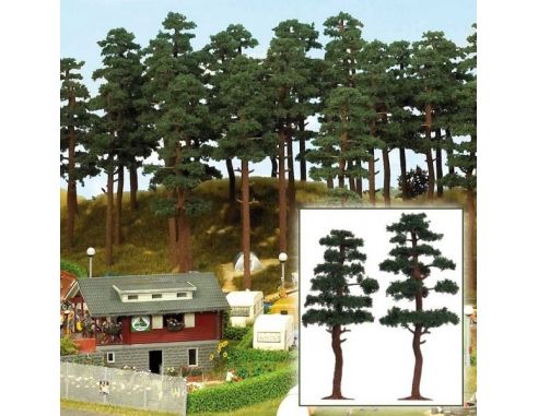 BUSCH 6141 ALBERI PINI 2 PEZZI 130/145 mm Modellino