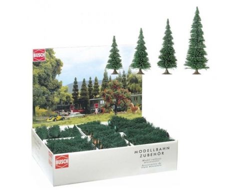 BUSCH 6330 ALBERI  PINI 130 PEZZI  ASSORTITI VARIE MISURE HO Modellino