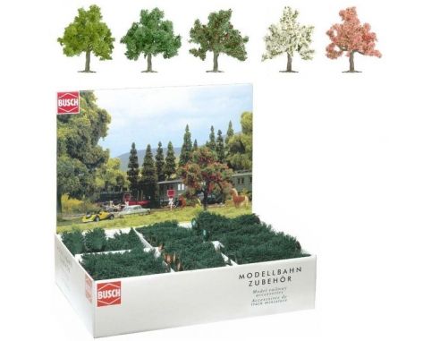 BUSCH 6331 ALBERI VARI TIPI 64 PEZZI HO Modellino