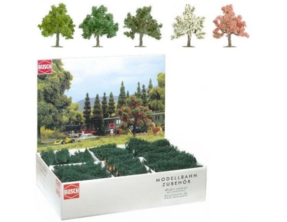 BUSCH 6331 ALBERI VARI TIPI 64 PEZZI HO Modellino
