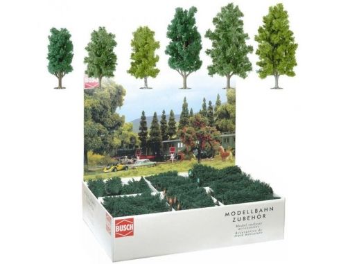 BUSCH 6332 ALBERI VARI TIPI 36 PEZZI HO Modellino