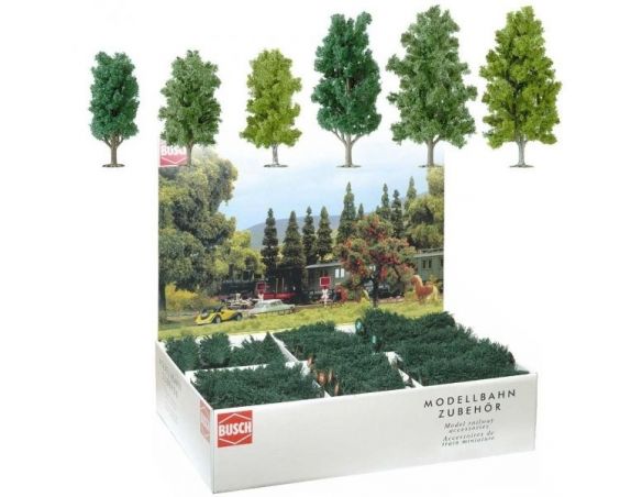 BUSCH 6332 ALBERI VARI TIPI 36 PEZZI HO Modellino