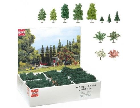 BUSCH 6333 ALBERI VARI TIPI 204 PEZZI  N  TT  Z Modellino