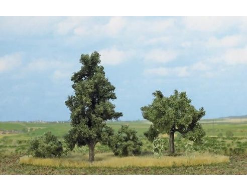 BUSCH 6390 TAPPETO ERBOSO  2  ALBERI  E SIEPI  HO Modellino