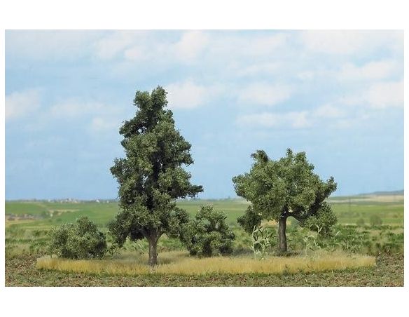 BUSCH 6390 TAPPETO ERBOSO  2  ALBERI  E SIEPI  HO Modellino