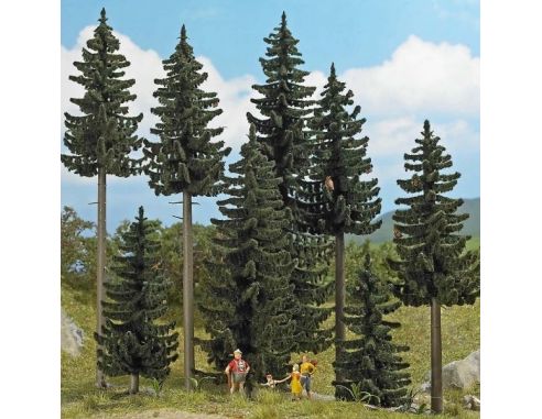 BUSCH 6391 ALBERI 8 PEZZI PIANTE E STACCIONATA  HO Modellino
