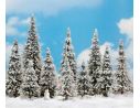 BUSCH 6465 ALBERI CON NEVE 10 PEZZI ASSORTITI HO Modellino