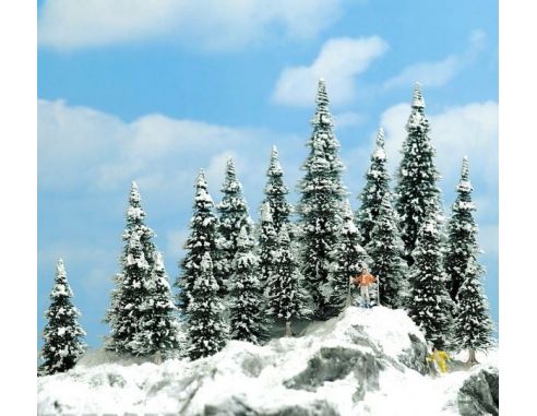 BUSCH 6466 ALBERI  CON NEVE 20 PEZZI ASSORTITI HO Modellino