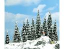 BUSCH 6466 ALBERI  CON NEVE 20 PEZZI ASSORTITI HO Modellino