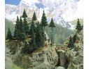 BUSCH 6478 SET MONTAGNA  ALBERI PONTE E ACCESSORI HO Modellino
