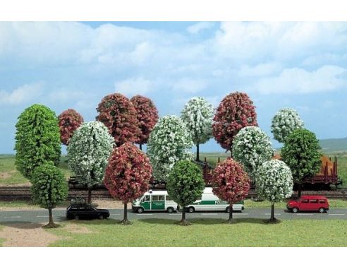 BUSCH 6484 ALBERI 16 PEZZI ASSORTITI mm. 70/125   HO Modellino