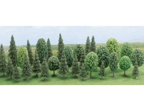 BUSCH 6489 ALBERI 30 PEZZI ASSORTITI HO Modellino