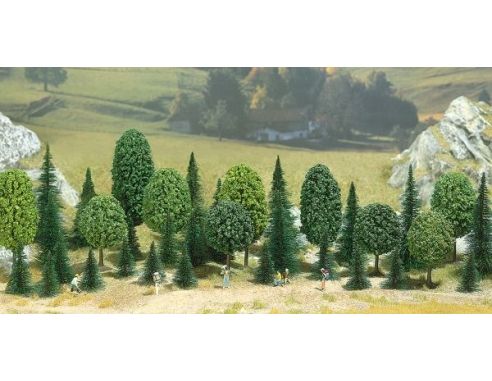 BUSCH 6490 ALBERI 35 PEZZI ASSORTITI HO Modellino