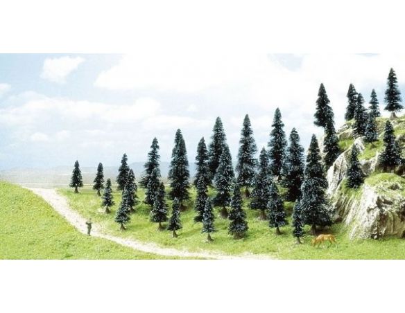 BUSCH 6492 ALBERI CON BASE 35 PEZZI HO Modellino