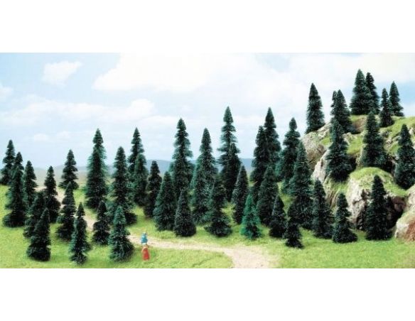 BUSCH 6497 ALBERI SENZA BASE 50 PEZZI ASSORTITI HO Modellino