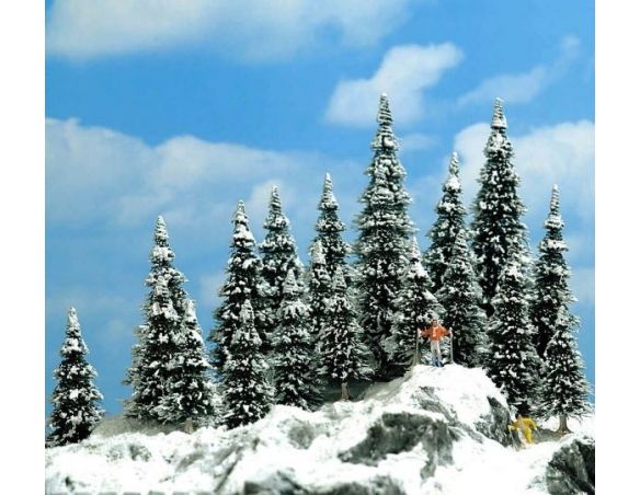 BUSCH 6566 ALBERI CON NEVE 20 PEZZI ASSORTITI mm. 30/60   N Modellino