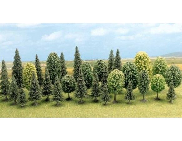 BUSCH 6589 ALBERI 30 PEZZI ASSORTITI N Modellino
