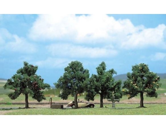 BUSCH 6641 ALBERI 4 PEZZI mm 75  HO Modellino
