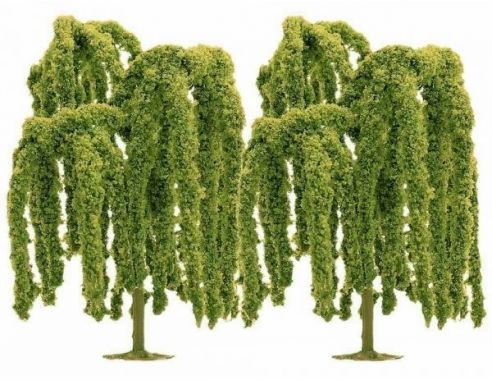 BUSCH 6650 ALBERI SALICI PIANGENTI 2 PEZZI mm 120  HO Modellino