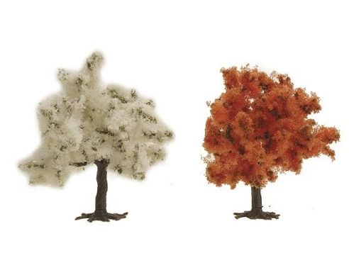BUSCH 6843 ALBERI 2 PEZZI mm 75  HO Modellino
