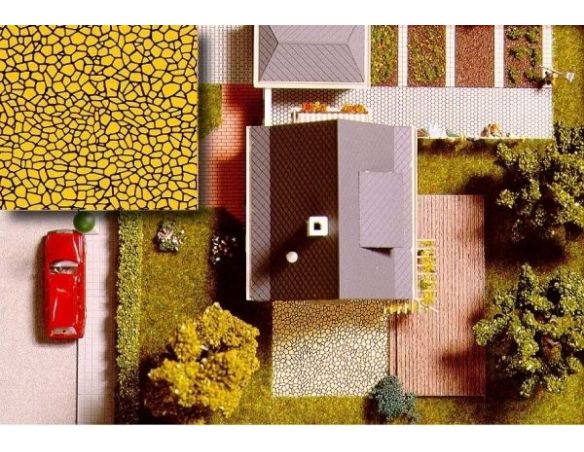 BUSCH 7037 FOGLI DECORATIVI   2 PEZZI mm 210x148  HO Modellino