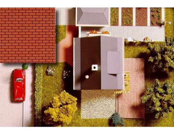 BUSCH 7038 FOGLI DECORATIVI   2 PEZZI mm 210x148  HO Modellino