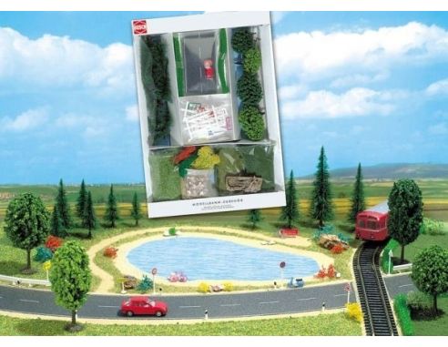 BUSCH 7191 ALBERI MASSICCIATA ERBETTE ACCESSORI   HO Modellino