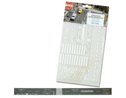 BUSCH 7196 DECAL SEGNALETICA ORIZZONTALE HO Modellino