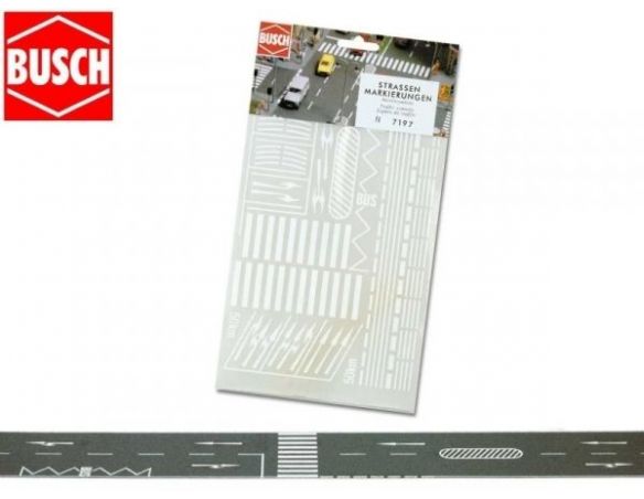 BUSCH 7197 DECAL SEGNALETICA ORIZZONTALE N Modellino