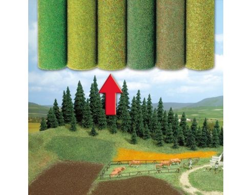 BUSCH 7222 TAPPETO ERBOSO VERDE FIORITO  cm.100x80 Modellino