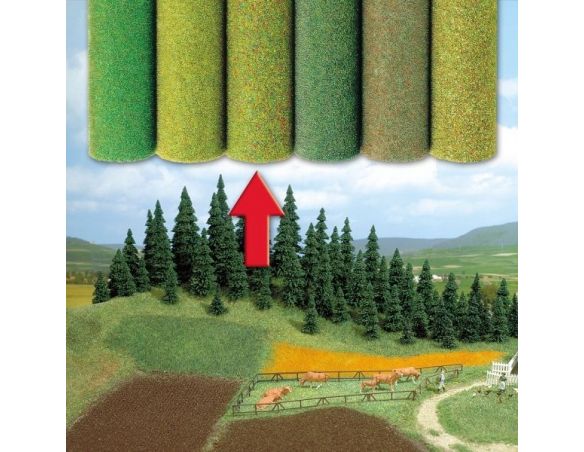 BUSCH 7222 TAPPETO ERBOSO VERDE FIORITO  cm.100x80 Modellino