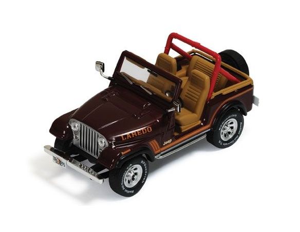 Ixo model CLC189 JEEP C7 LAREDO 1986 DARK BROWN W/BEIGE INTERIORS 1:43 Modellino