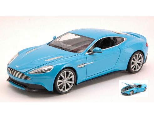Welly WE0296 ASTON MARTIN VANQUISH 2012 LIGHT BLUE 1:24 Modellino