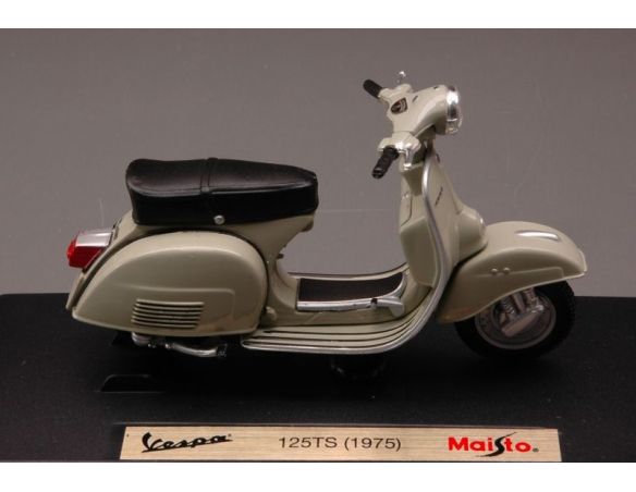 Maisto MI4334G VESPA 125TS 1975 GREY 1:18 Modellino