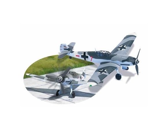 BUSCH 25090 MESSERSCHMITT BF-109 CON ELICA ROTANTE Modellino