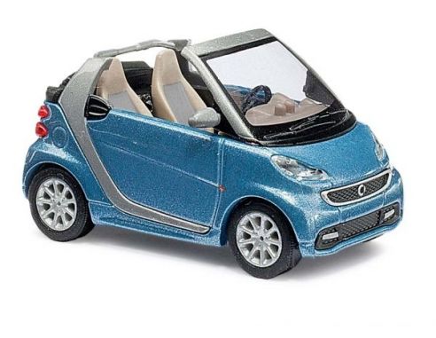 BUSCH 46270 SMART CABRIO 2012 BLUE Modellino