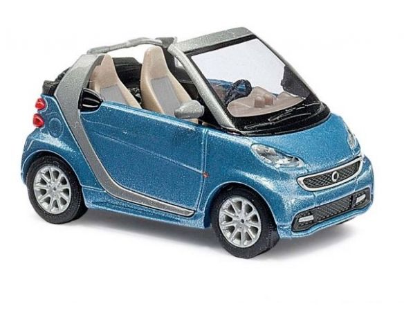 BUSCH 46270 SMART CABRIO 2012 BLUE Modellino